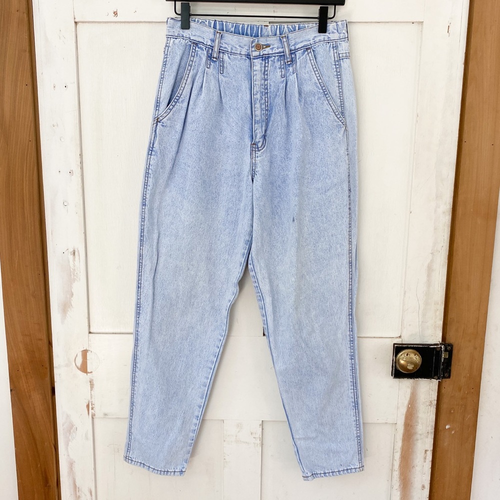 Vintage Bill Blass high waisted pleated acid wash